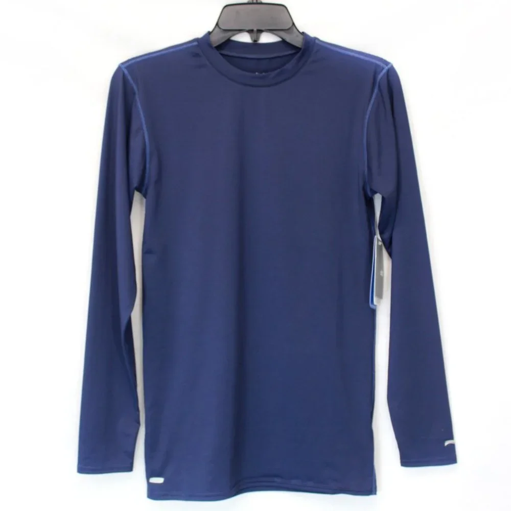 ALO Coolfit Men Navy Blue Long Sleeve T-Shirts Small - Picture 1 of 4